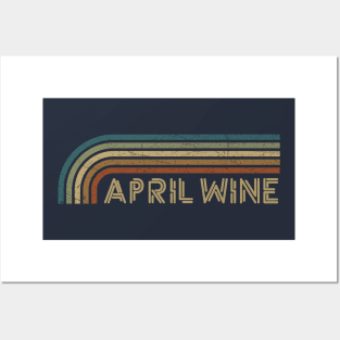 April Wine Retro Stripes Posters and Art